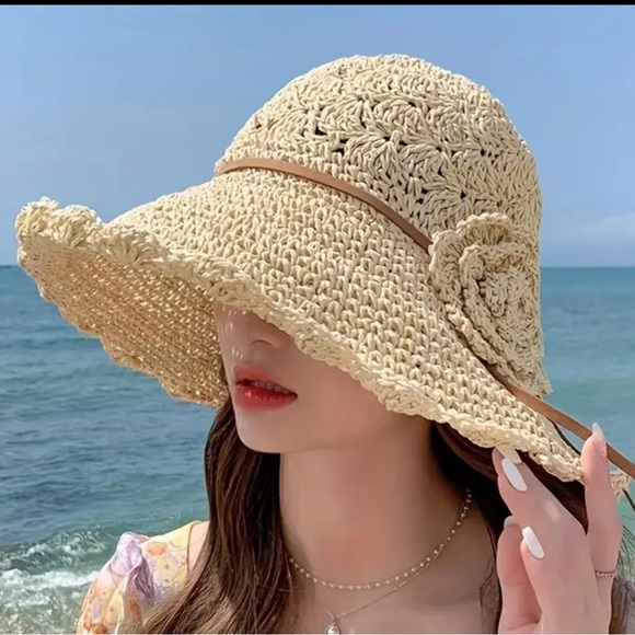 Accessories - Crochet Straw Bucket Hat